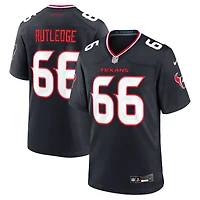 Maillot de match Nike Keylan Rutledge bleu marine des Houston Texans, choix premier tour du repêchage NFL 2026, numéro 26