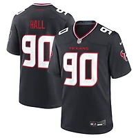 Men's Nike Logan Hall  Navy Houston Texans Team Game Jersey