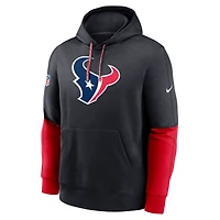 Sweat à capuche Nike bleu marine Houston Texans 2024 Sideline Club pour homme