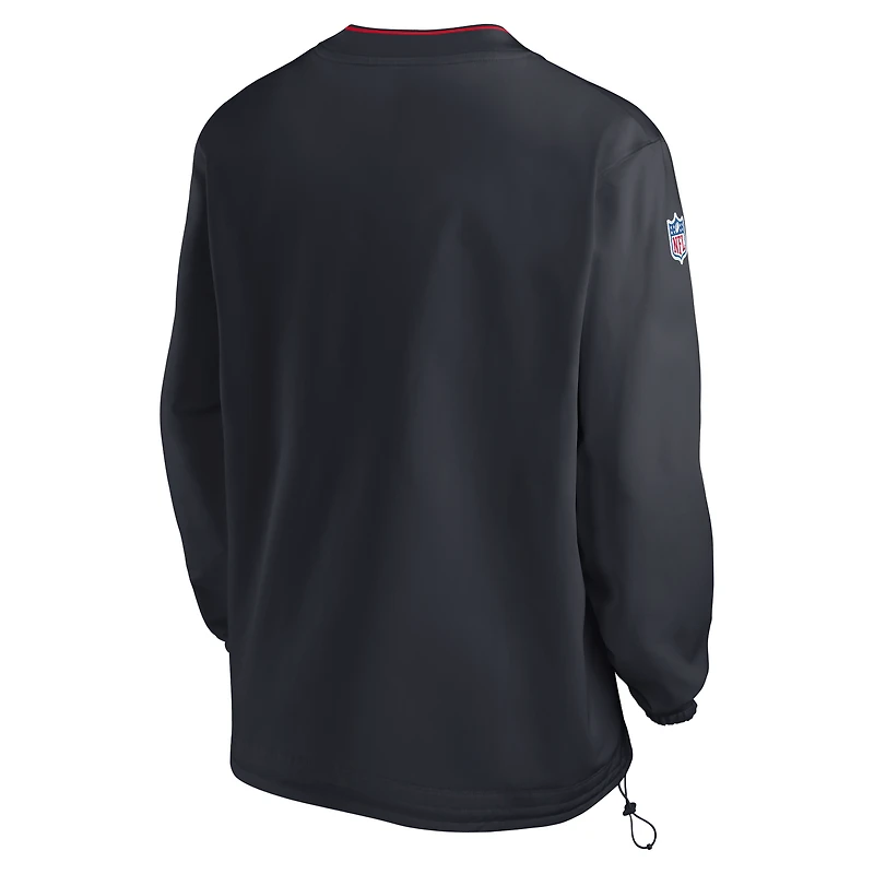 Coupe-vent à manches longues et col en V avec logo rétro Houston Texans 2024 pour homme Nike Navy