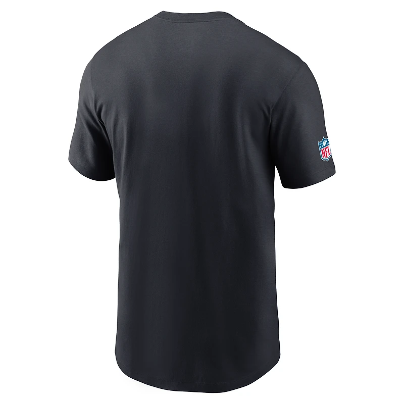 T-shirt Nike bleu marine pour homme, Houston Texans Alt Pack, conversion sur le terrain