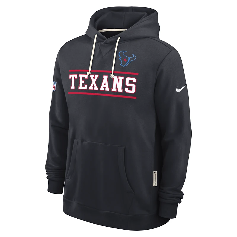 Sweat à capuche Nike Dri-FIT bleu marine Houston Texans Alt Sideline Standard Issue pour homme