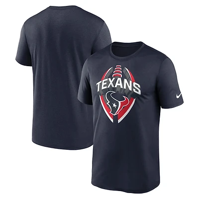 T-shirt Nike bleu marine Houston Texans pour homme, grande taille, Primetime Legend Icon Performance