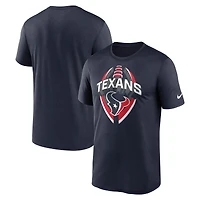 T-shirt Nike bleu marine Houston Texans pour homme, grande taille, Primetime Legend Icon Performance