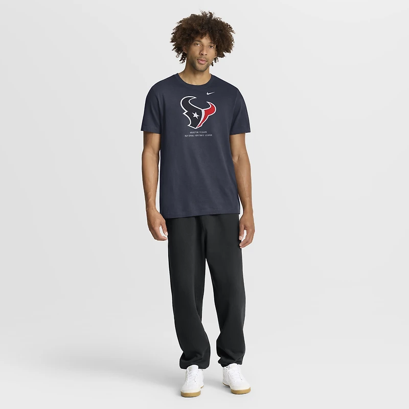 T-shirt essentiel Nike bleu marine Houston Texans pour homme