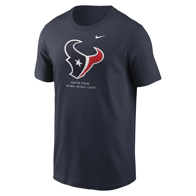 T-shirt essentiel Nike bleu marine Houston Texans pour homme