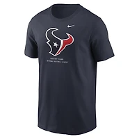 T-shirt essentiel Nike bleu marine Houston Texans pour homme