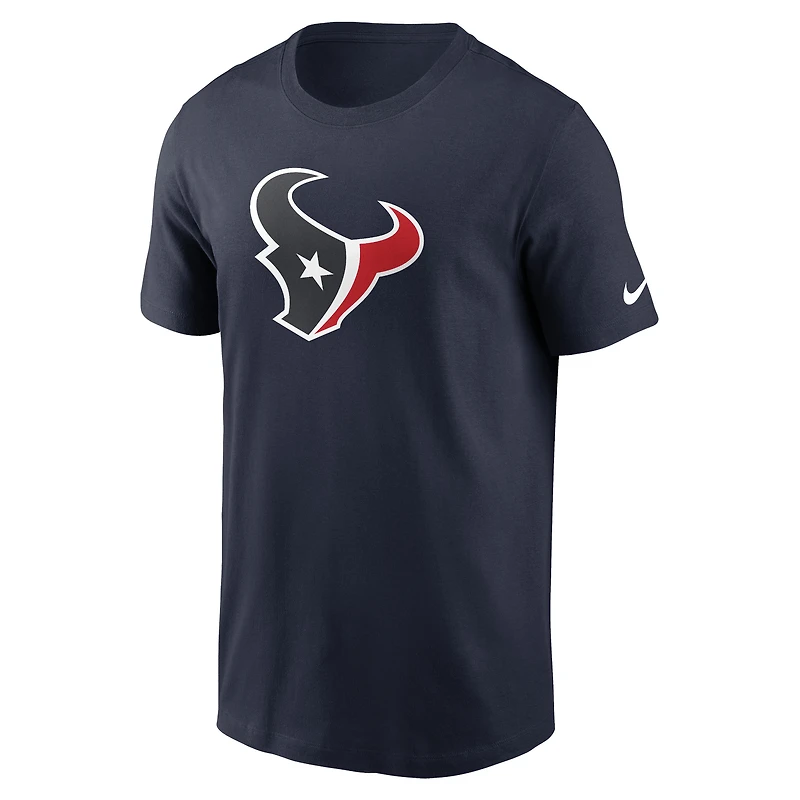 Men's Nike  Navy Houston Texans Fan Gear Primary Logo T-Shirt