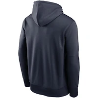 Sweat à capuche Nike pour hommes, bleu marine, Houston Texans, Fan Gear, logo principal, Therma Performance