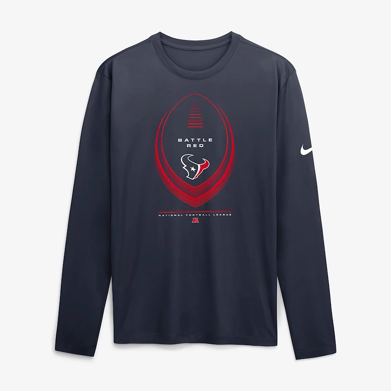 Men's Nike Navy Houston Texans Legend Icon Dri-FIT Long Sleeve T-Shirt