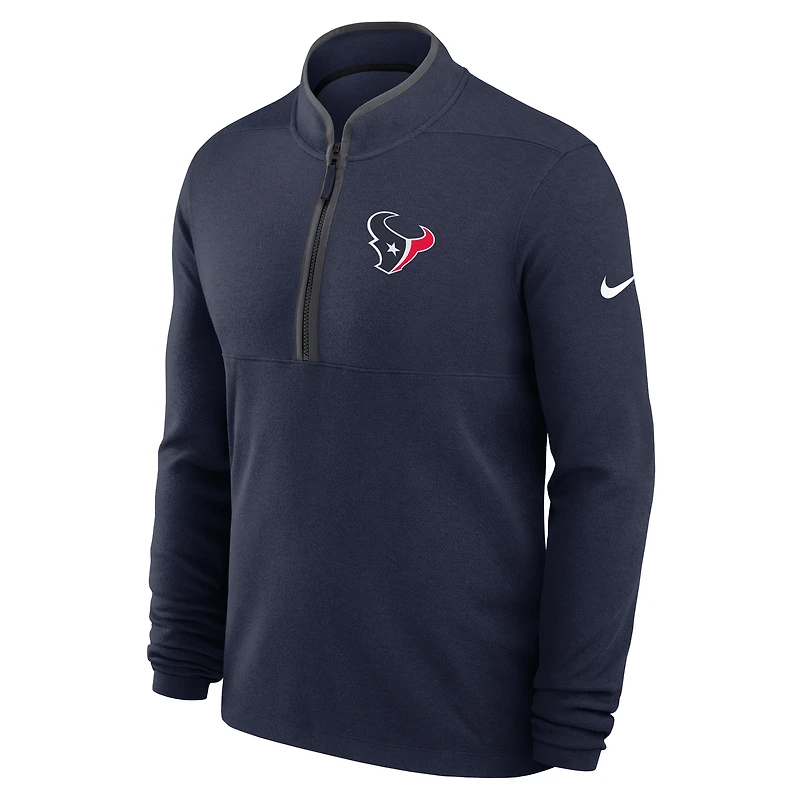 Men's Nike Navy Houston Texans Lightweight Victory Dri-FIT Half-Zip Pullover