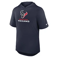Men's Nike Navy Houston Texans Lockup Tri-Blend Hoodie T-Shirt