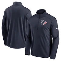 Veste à demi-fermeture éclair Nike Houston Texans Logo Pacer Performance pour homme, bleu marine