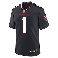 Men's Nike  Navy Houston Texans #1 Dad Game Jersey