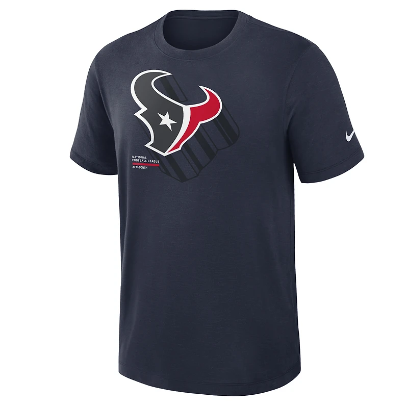 T-shirt Nike bleu marine Houston Texans Primetime Slub Dri-FIT pour homme