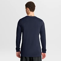 T-shirt Nike bleu marine Houston Texans Primetime Legend Icon Performance à manches longues pour homme