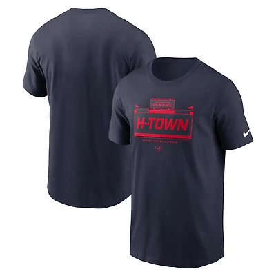 T-shirt Nike bleu marine Houston Texans Primetime Local Essential pour homme