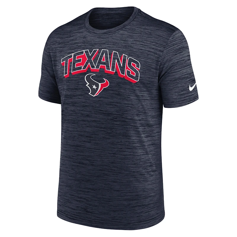 T-shirt Nike Velocity Performance bleu marine pour homme des Houston Texans