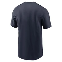 T-shirt essentiel Nike bleu marine Houston Texans Primetime Wordmark pour homme
