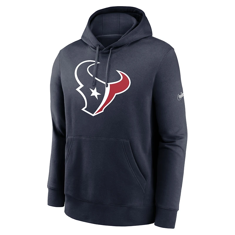 Sweat à capuche Nike pour hommes, bleu marine, Houston Texans Rewind Club