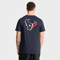 T-shirt Nike bleu marine Houston Texans Rewind pour homme, coupe classique, manches longues et col rond