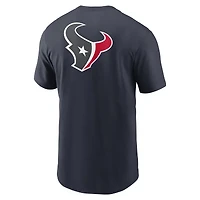 T-shirt Nike bleu marine Houston Texans Rewind pour homme, coupe classique, manches longues et col rond