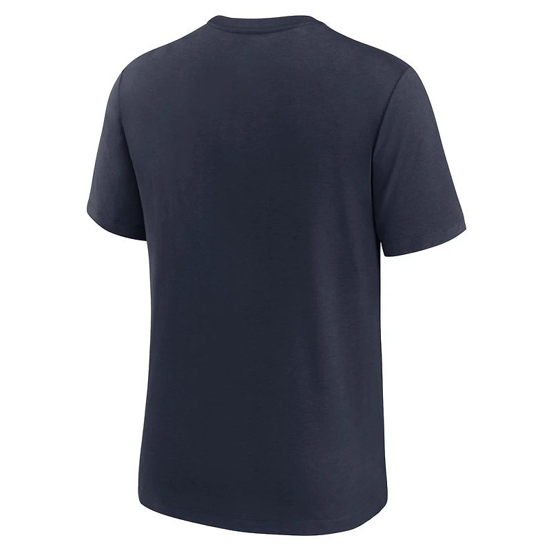 Men's Nike Navy Houston Texans Rewind Logo Tri-Blend T-Shirt