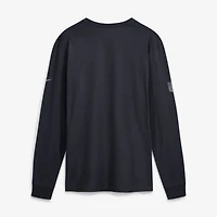 T-shirt à manches longues Nike Dri-FIT pour homme, bleu marine, Houston Texans, Sideline Bold Arch Star