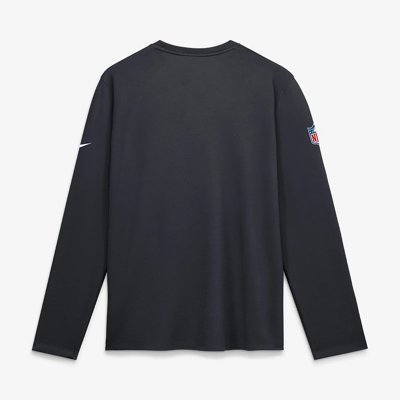 Men's Nike  Navy Houston Texans Sideline Coaches UV Dri-FIT Long Sleeve Shirt