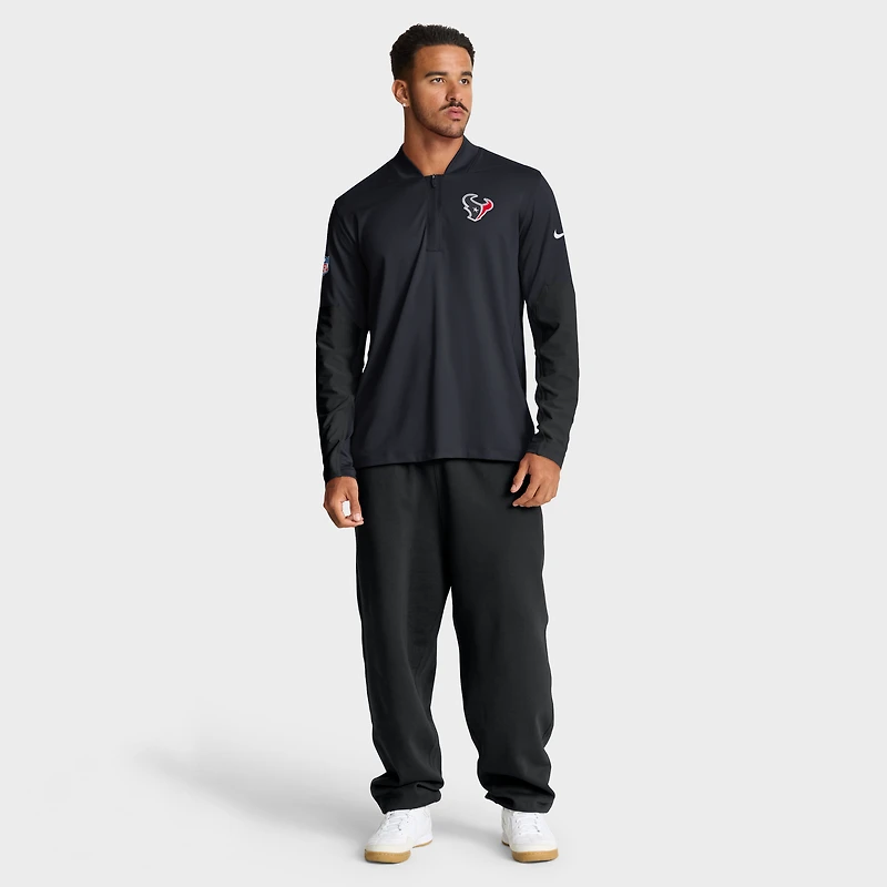 Men's Nike Navy Houston Texans Sideline Dri-FIT Half-Zip Pullover