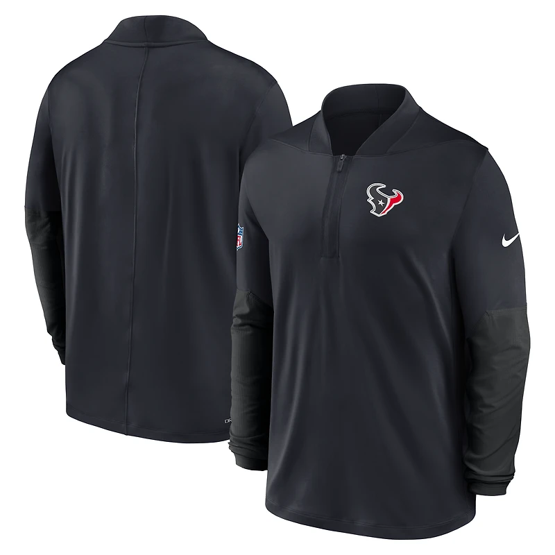 Men's Nike Navy Houston Texans Sideline Dri-FIT Half-Zip Pullover