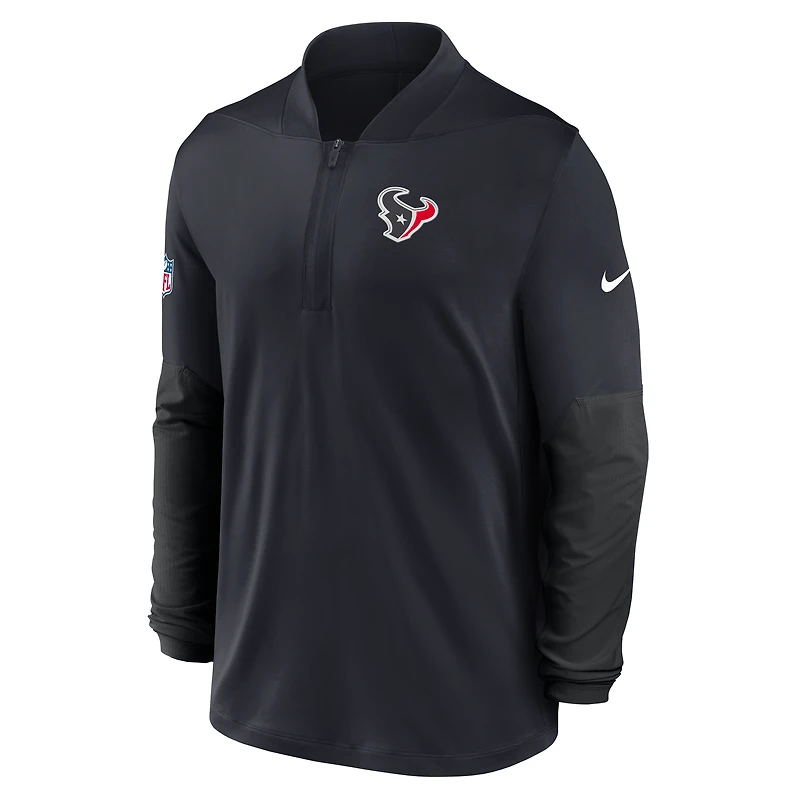 Men's Nike Navy Houston Texans Sideline Dri-FIT Half-Zip Pullover
