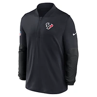 Men's Nike Navy Houston Texans Sideline Dri-FIT Half-Zip Pullover