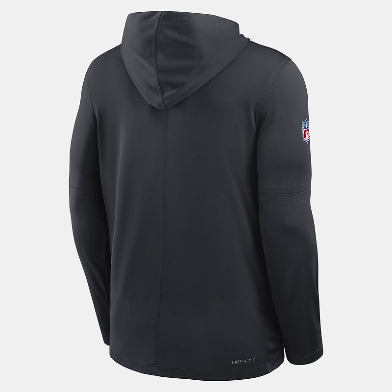 Men's Nike Navy Houston Texans Sideline Dri-FIT Long Sleeve Hooded T-Shirt