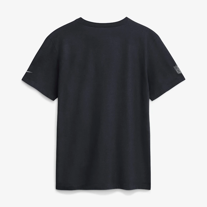 T-shirt Nike Dri-FIT bleu marine pour homme, Houston Texans, en tenue de match.