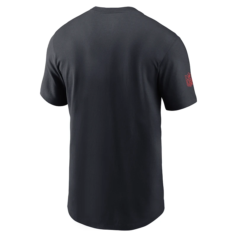 T-shirt Nike Dri-FIT bleu marine pour homme, Houston Texans, en tenue de match.