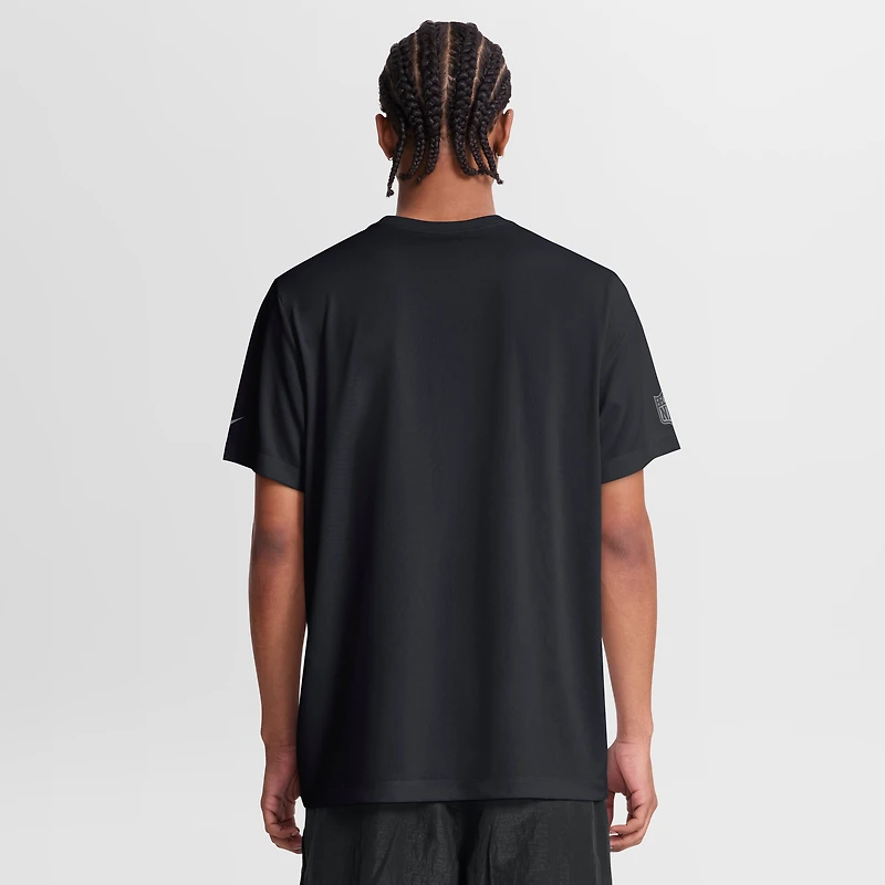 T-shirt Nike Dri-FIT Legend bleu marine pour homme, Houston Texans, en soutien à l'équipe.