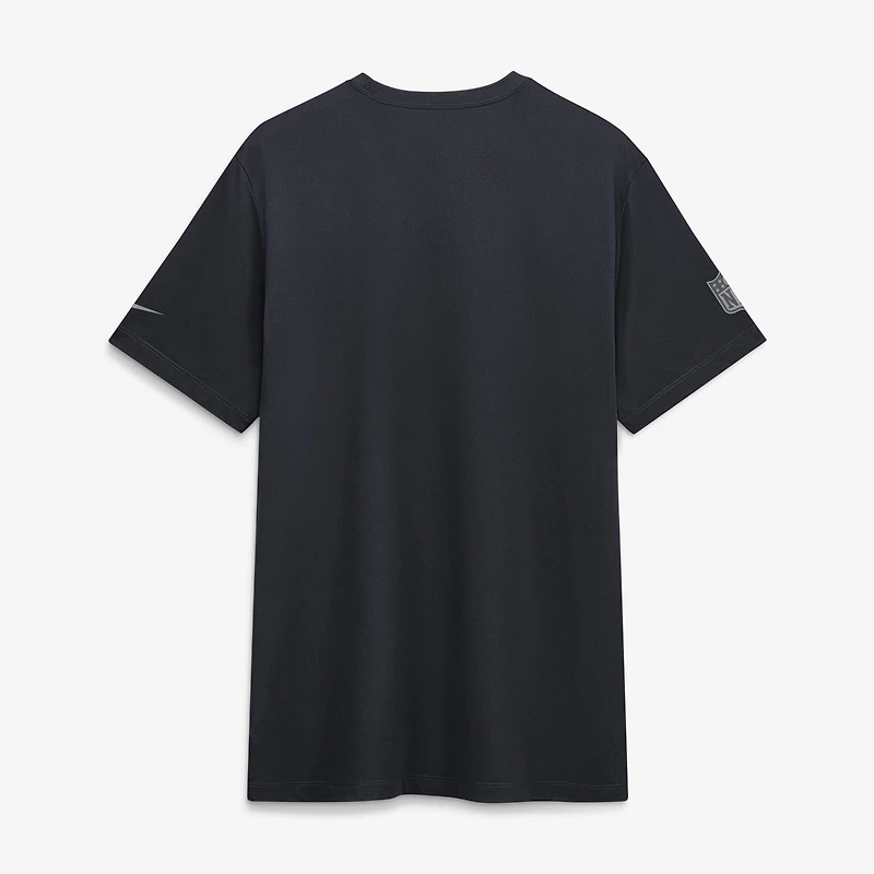 T-shirt Nike Dri-FIT Legend bleu marine pour homme, Houston Texans, en soutien à l'équipe.