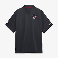 Men's Nike Navy Houston Texans Sideline Short Sleeve Quarter-Zip Coaches Jacket