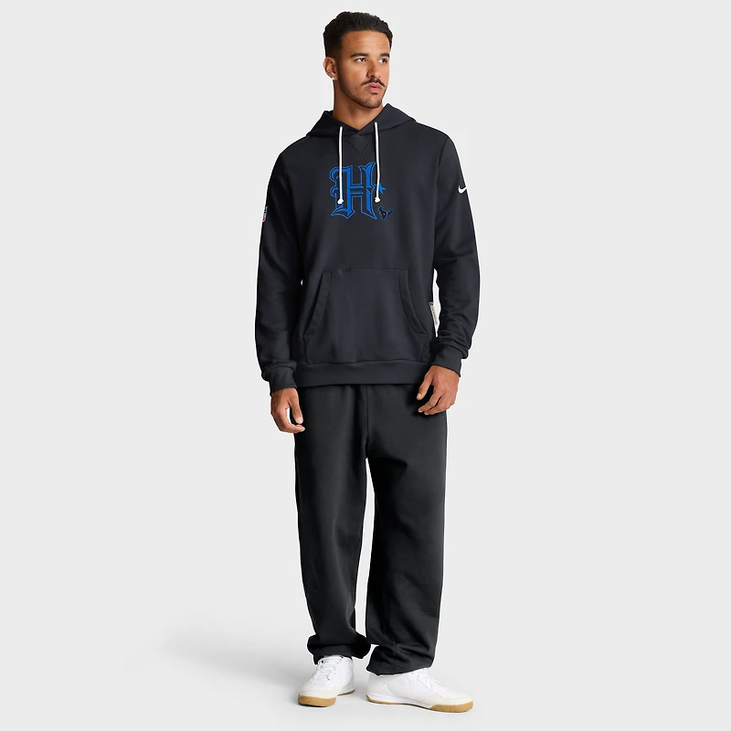 Sweat à capuche Nike bleu marine Houston Texans Sideline Standard Issue Alt 2 Dri-FIT pour homme