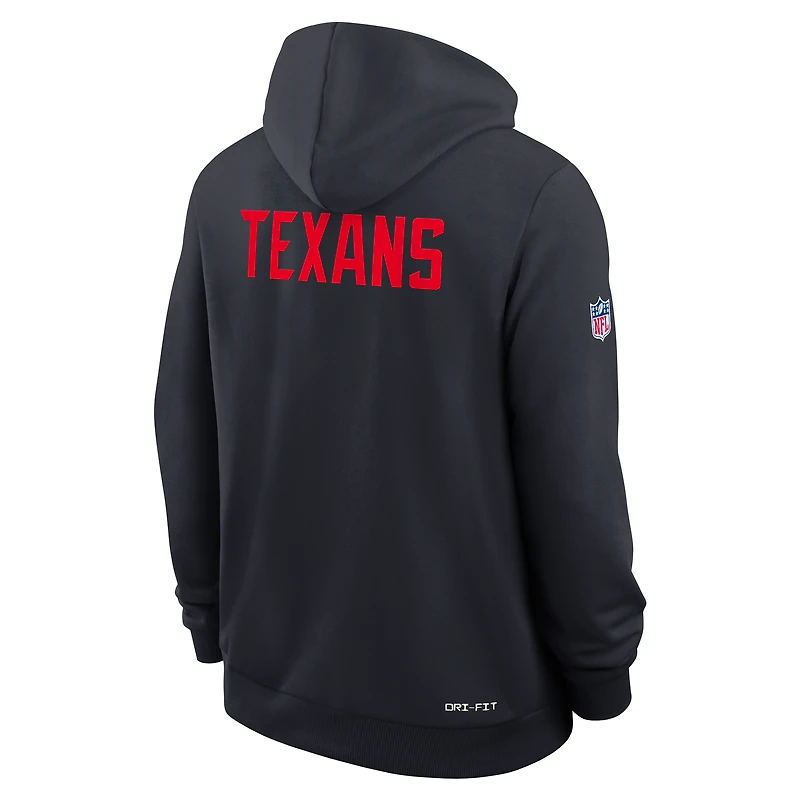 Sweat à capuche Nike bleu marine Houston Texans Sideline Standard Issue Alt 2 Dri-FIT pour homme