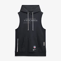 Sweat à capuche sans manches Nike Dri-FIT bleu marine Houston Texans Sideline Standard Issue pour homme