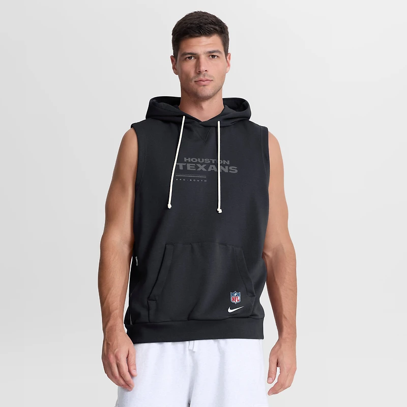 Sweat à capuche sans manches Nike Dri-FIT bleu marine Houston Texans Sideline Standard Issue pour homme
