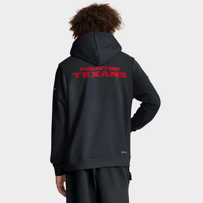 Men's Nike Navy Houston Texans Sideline Standard Issue Initial Home Dri-FIT Hoodie
