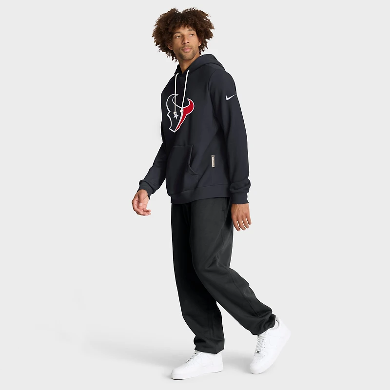 Sweat à capuche Nike bleu marine Houston Texans Sideline Standard Issue Initial Home Dri-FIT pour homme