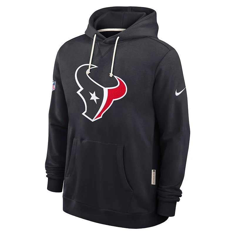Sweat à capuche Nike bleu marine Houston Texans Sideline Standard Issue Initial Home Dri-FIT pour homme