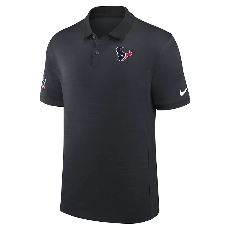 Men's Nike Navy Houston Texans Sideline Victory Stripe Dri-FIT Polo