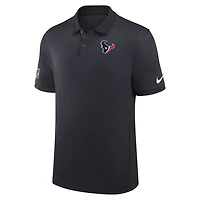 Men's Nike Navy Houston Texans Sideline Victory Stripe Dri-FIT Polo