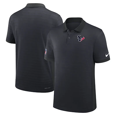 Men's Nike Navy Houston Texans Sideline Victory Stripe Dri-FIT Polo