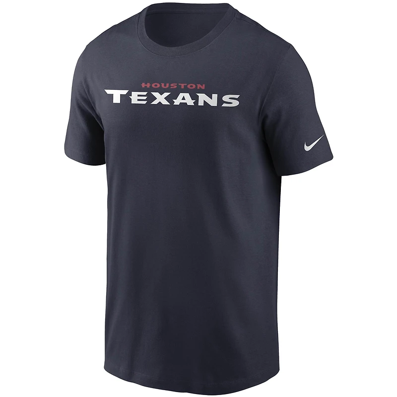 Men's Nike Navy Houston Texans Team Wordmark T-Shirt